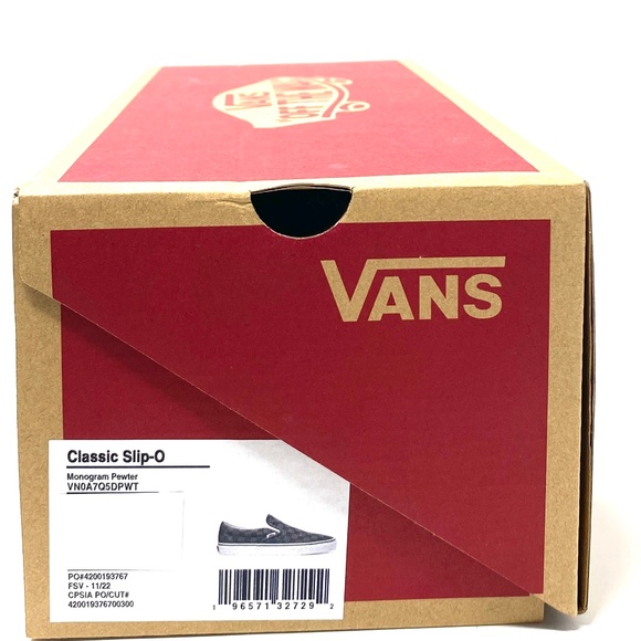 VANS Classic Slip On Sneaker Canvas Pewter Skate Shoe Low Women Size VN0A7Q5DPWT - Picture 9 of 10
